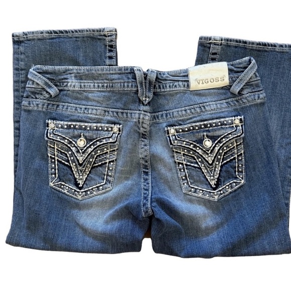 VIGOSS💎 Women’s “The New York” Mid-Rise Capri Jeans 👖💎👡✨ Size 11/12 - Picture 6 of 16